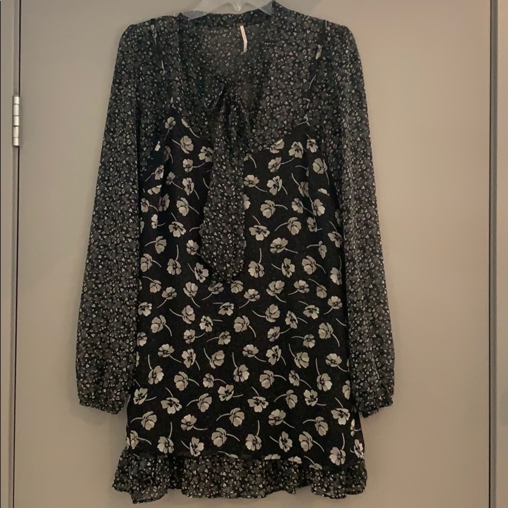 Free People 2 piece long sleeve mini dress.